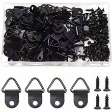 100 قطعة من الساسات المثلثة حلقات تعليق الإطارات بمسامير باللون الفضي/الذهبي/الأسود - فضي - مشاهدة 11