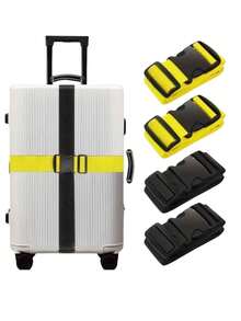 1pc Luggage Strap, Travel Suitcase Tie Down Belt, Thick Cross Packing Strap Bag For School School Accessories School Stuff - Multicolor - View 4