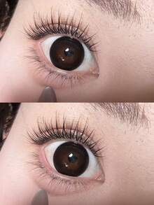 80pcs 10 Rows High Capacity Light Eyelashes Thin Natural Transparent Stem False Eyelashes Delicate Segment Curl Fine Soft Lash Clusters, Eyelash Clusters, Individual Eyelashes, Lashes, Fake Lashes - B - View 4