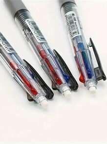 1 Stück 5-in-1 Buntstift: 4 Farbstifte + 1 Druckbleistift mit Radiergummi - Büro- und Schreibwaren, inklusive nachfüllbarer schwarzer, roter, blauer, grüner Tintenpatronen und feiner Spitze, geeignet für Büro, Schreiben, Markieren, Zeichnen