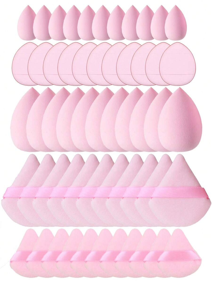 5/10/20/30/40/50PCS Makeup Kit Includes: 10PCS Beauty Egg Makeup Sponge+10PCS Beauty Egg Mini Sponge+10PCS Powder And Set Makeup Triangle Powder Puff+10PCS Mini Powder And Set Makeup Triangle Powder Puff+10PCS Concealer Facial Makeup Mini Air Cushion Powder Puff,Cheap,Stocking Stuffers,Makeup,Makeup Tools,Cheap Stuff,Gifts,Gifts For Women,Christmas Gifts - Watermelon Pink - View 1