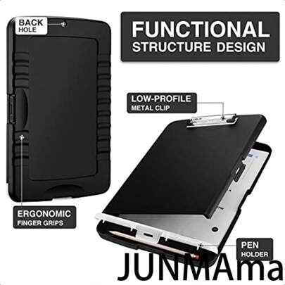 Clipboard With Storage High Capacity Nursing Clip Board 8.5 X 11 With Pen Holder Low Profile Clip Plastic Clipboards Case Box Teacher Must Haves School Office Plies Letter Size A4