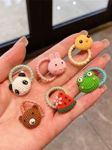 50 قطعة متنوعة من العصابات الكرتونية الجميلة ، روابط شعر أنيقة للاستخدام اليومي