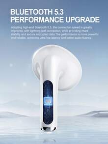 TWS 真无线蓝牙耳机，半入耳式耳机，带麦克风，蓝牙 5.3，低延迟，智能触控，通话清晰，防汗轻巧设计，超长续航，适合运动、跑步、音乐和日常使用，兼容安卓和 iOS 蓝牙设备