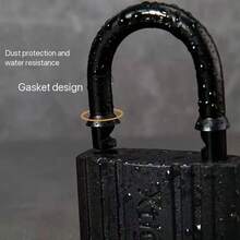 1 件重型挂锁，带 3 把钥匙 - 耐用哑光饰面 | 黑色防水防锈设计 | 适用于仓库、大门、笼子、棚屋、栅栏等。