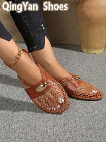 Breathable Mesh Slip-On Mules, Lightweight & Durable Rubber Sole, Fashion Versatile Indoor/Outdoor Wear, New Summer Hot Selling