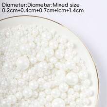 85g Cake Decoration White Pearl Ball, Mixed Size Of 0.2/0.4/0.6/0.8cm/Size, White Pearl Ball, Cake Lollipop, Ice Cream, Candy, Chocolate Biscuit DIY Decoration Supplies, Suitable For Weddings, Birthdays And Parties - White - View 19