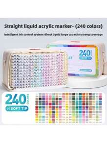 1支装126色丙烯马克笔，软头，适合学生使用，不透明，可混色，高品质美术用品，适合DIY，返校礼物