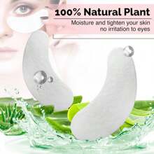 50 Pairs GreenLife 100% Naturel Eyelash Extension Under Eye Gel Pads Patches Kit Collagen (50 150 300 Pairs) With Aloe Vera Hydrogel Eye Patches Set For Eyelash Extension Supplies Tools - 白色 - 查看 2
