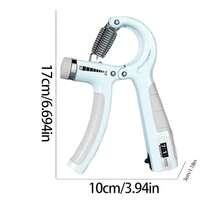 Fortalecedor de agarre de mano ajustable de 5-60Kg, ejercitador de mano con resorte de acero inoxidable para construcción muscular y recuperación de lesiones - Negro - Ver 3