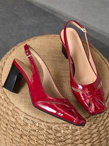 1 双女士优雅包头高跟鞋，时尚搭扣闭合 7 厘米粗跟鞋，适合婚礼、派对、日常穿着
