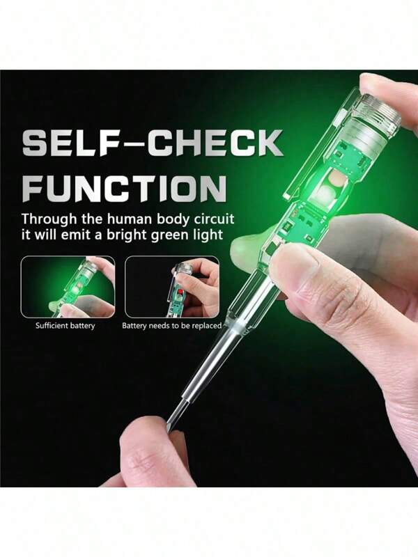 AC24-250V DC12-24V Intelligent Voltage Tester Pen Electric Screwdriver Test Pencil Induction Power Detector Circuit Indicator