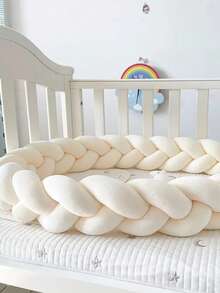 1 Set 3-Ply Baby Crib Braided Soft Bumper, Cradle Mattress, Children's Room Braided Bed Rail Soft Pad, 3-Strand Braided Anti-Collision Bar, Crib Guardrail, Newborn Bedding Accessories, 1M/2M/3M - Multicolor - View 21
