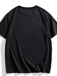 Zero Effort Unisex Black Grunge Graphic T-Shirt - Bold "STALKER" Print, Small Crew Neck, Regular Fit Casual Tee For Men & Women, All-Season Comfort, Machine Washable, Fashionable Graphic Print T Shirt, Comfortable Clothing, Stylish Font Shirt, Smooth Texture Top, Streetwear Fashion, Edgy Fashion, Durable Fabric, Fashion Lovers - màu đen - Xem 4