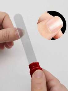1件装纳米玻璃指甲锉，抛光亮面指甲蚀刻便携式玻璃滚轮，高级指甲护理工具。个人护理和清洁工具，手足护理工具。方便实用。 - 彩色 - 查看 5