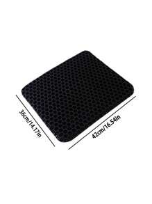 Husă de pernă de scaun cu gel, design gros și respirabil cu fagure de miere, absorbție a presiunii, pernă de scaun de birou dublu groasă, pernă de scaun pentru scaune de birou, potrivită pentru scaune de birou, acasă, mașini și scaune cu rotile