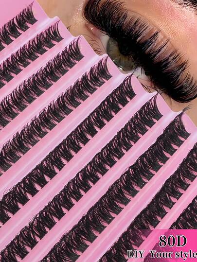 Extensiones de pestañas individuales de 80D de imitación de visón, 200 racimos de 0,07 mm, rizado D de 8-16 mm, mezcla natural, extensiones de pestañas rusas 3D, herramientas de maquillaje de racimos de pestañas, racimos de pestañas, pestañas individuales, pestañas, pestañas postizas