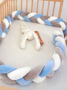 1 Set 3-Ply Baby Crib Braided Soft Bumper, Cradle Mattress, Children's Room Braided Bed Rail Soft Pad, 3-Strand Braided Anti-Collision Bar, Crib Guardrail, Newborn Bedding Accessories, 1M/2M/3M - Multicolor - View 15