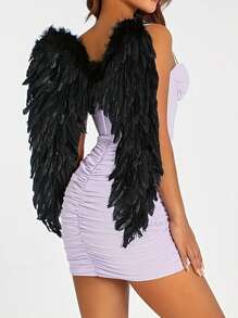 1pc Colorful Feather Angel Wings, Personalized Costume Prop For Adults, Suitable For Festivals, Performances, Cosplay Halloween Halloween Accessories