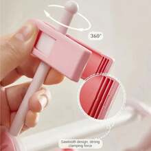 5/10 piezas de colgador de faldas con agarre de plástico ajustable, estante para pantalones, ahorrador de espacio, estante de secado de ropa interior, organizador de almacenamiento - 5 piezas rosa C3110A5PCS - Ver 6