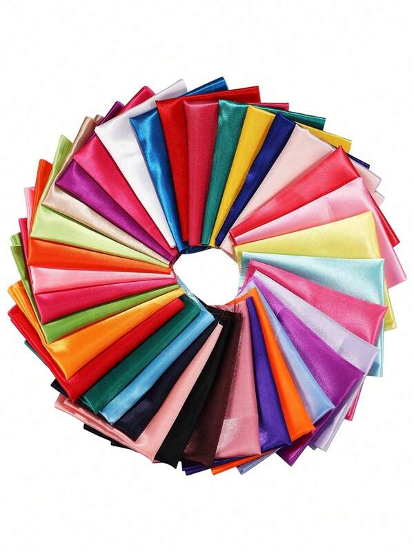 1 Pc 19.6" X 59" Solid Color Silk Satin Fabric, Fashion DIY Silk Charm Wedding Decoration Craft