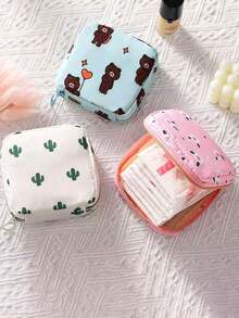 Sanitary Pad Storage Bag/Box, Large Capacity Sanitary Pad Storage Bag For Students, Mini Sanitary Pad Storage Pouch, Women Menstrual Products - Multicolor - View 4