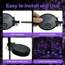 太阳能万圣节眼灯，适用于庭院、花园和派对装饰万圣节装饰灯家居装饰派对装饰万圣节装饰房间装饰万圣节花园装饰礼物仙女 - 彩色 - 查看 10