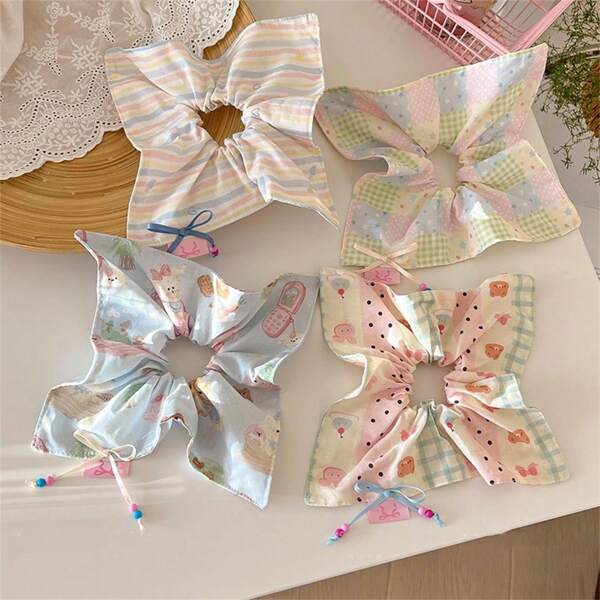1pc Back To School Intestine Shape Hair Scrunchie, 2025 New High-End Casual Hair Tie Women Hair Accessories Elastic Hair Ties, Scrunchy Hair Ties