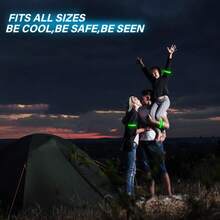 Purplecrystal Pulsera Deportiva LED Bateria incluida 3 Modos de iluminacionIP65 Impermeable brazaletes Intermitentes de Seguridad para Corredores Ciclistas Corredores campistas.35 * 2.5CM - Verde - Ver 3