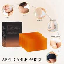 4 件装香皂套装，含维生素 C 和 E、视黄醇、胶原蛋白、姜黄 - 注入透明质酸、乳木果油、卡斯蒂利亚橄榄油、手工制作的面部和身体清洁复合物 - 4pcs曲酸皂 - 查看 5