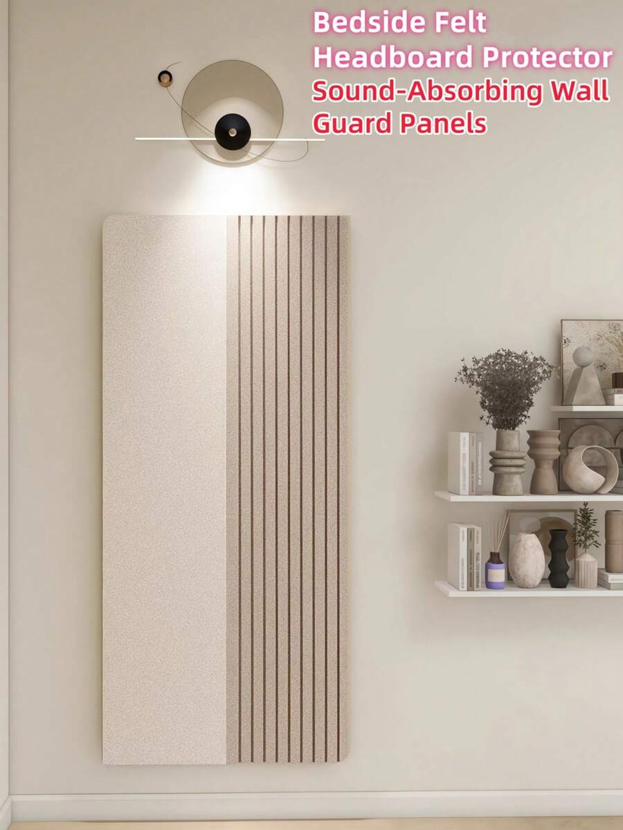 1PC Self-Adhesive Felt Board Wall Decor - Nordic Minimalist Soundproof Pin Board, Reusable Photo Wall & Memo Board For Bedroom/Office, Geometric DIY Background Panel With Noise Reduction, Perfect For Hiding Wall Flaws & Displaying Photos/Notes