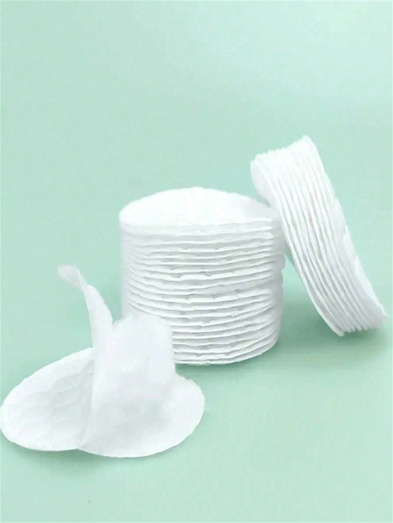 وسادات إزالة مكياج 100 قطعة مستديرة ناعمة ثلاثية ا...