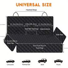 Dog Car Seat Cover Waterproof, Non-Slip, Scratch-Proof & Easy-To-Clean Protector For 60/40 Split Bench Seats In Cars & SUVs, Black, Standard - 135cm Width - Multicolor - View 2