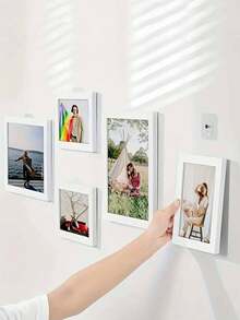 1件/2件/10件免钻多用途壁挂挂钩套装，相框架，浴室厨房配件架，毛巾钩，钥匙扣，款式随机 - 無色 - 查看 3