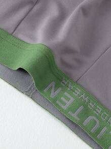 5pcs/Pack Teen Boys' Boxer Briefs, Mid-Rise Trunks For Boys Aged 12-18 Years Old