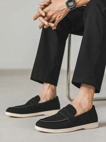 Mocassins respirants et confortables pour hommes, style britannique minimaliste, convenant pour le port casual, les déplacements, les activités extérieures - Été