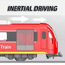 1 件模拟灯光和声音效果，地铁惯性儿童模型玩具车，坚固耐用，可开门男孩玩具 - 彩色 - 查看 5