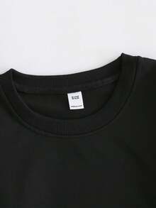 Áo sweatshirt cổ tròn dáng rộng, in hình chân dung phong cách đường phố dành cho nam thiếu niên, màu trơn, thích hợp mặc hàng ngày, đi dự tiệc, đi học, lễ hội âm nhạc, kỳ nghỉ, đi làm và các dịp khác. Có thể dùng làm quà tặng cho gia đình, bạn trai, bạn gái và bạn bè. - màu đen - Xem 6