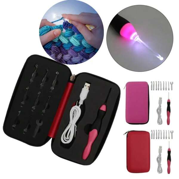 Crochet Needle ABS Plastic Change Circular Knitting Needle Set Sweaters Woven Tools Hand Sewing Household Accessories