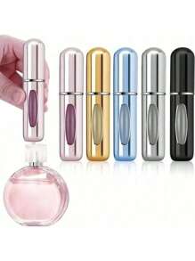 1/3/5/10/15pcs Portable Perfume Travel Refillable Bottle, 5ml Travel Size Atomizer Dispenser, Pocket Purse Perfume On The Go Container, Spray Bottles For Traveling