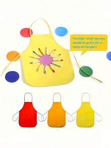Set Celemek Lukis Warna-warni 6/12pcs - Celemek Seni Non-Woven Tahan Air, Bernapas & Tahan Noda untuk Kelas, Kerajinan & Pesta, Perlengkapan Sekolah, Kembali ke Sekolah - MultiWarna - View 5