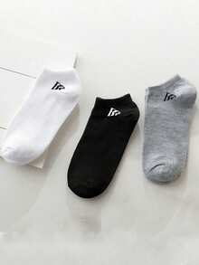 15 Pairs Solid Black, White, Grey Short Socks, Fashionable Minimalist Sports Socks, Invisible Ankle Socks, Suitable For Daily Wear And Outdoor Activities All Season Christmas Gift