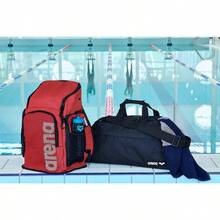 ARENA Team 45 Backpack Swimming Athlete Sports Gym Rucksack Large Training Gear Equipment Swim Bag For Men Women 45 Liters - 海軍藍混色 - 查看 7