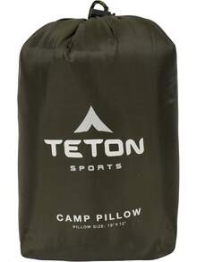 TETON Sports Almohada de campamento perfecta para cualquier momento que viajes; Camping, mochilero, aviones y viajes por carretera; Almohada cómoda para cuello y apoyo lumbar; usted puede llevarlo a cualquier lugar; almohada lavable - Negro - Ver 9