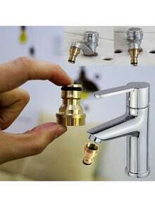 1pc Anti-Leakage Quick Connect Garden Hose Adapter - (Various Styles, Fits Different Sizes) Brass Faucet/Washing Machine Thickened Faucet, Inlet Pipe, Brass Faucet Interface Adapter, Durable, Anti-Rust Faucet Converter, Convenient For Watering - Multicolor - View 2