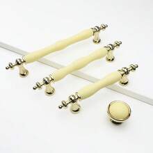 Tiradores modernos de cerámica con aleación de zinc de alta gama para gabinetes, cajones, habitación infantil, armarios y muebles