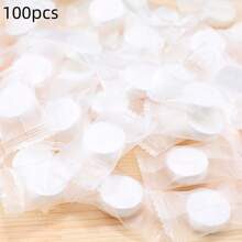 100 piezas Toallitas para viajes, camping, senderismo, deportes, salones de belleza - Toallas portátiles fáciles de transportar en el contenedor de la bolsa