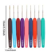 精密钩针套装，DIY 手工工具，带尺寸标记，防滑手柄，适用于针织、纱线、蕾丝，是送给奶奶、妈妈和朋友的绝佳礼物 - 9件 - 查看 4