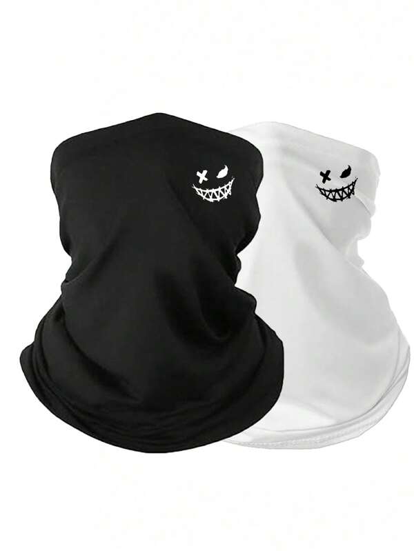 1pc Or 2pcs Unisex Printed Balaclava Ski Face Mask, Suitable For Daily Use, Outdoor Travel, Hiking, Skiing, Cycling