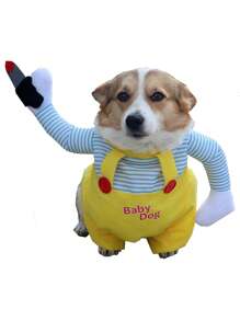 Pet Halloween Funny Costumes - Dog Cat Scary Knife Prop Outfit, Hilarious Standup Transformation Apparel, Pet Photography Accessories, Pet Cosplay Costumes, Halloween Party Attire